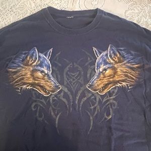 SOLD-Mens Wolf Shirt